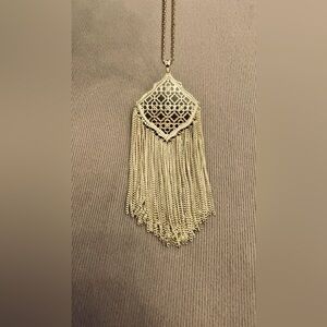 Gold Rayne Necklace with Gold Filigree
